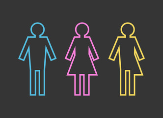 Vector illustration of a gender issues concept
