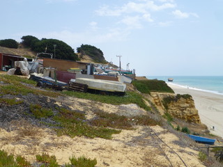Fototapeta na wymiar Matalascañas,localidad costera de Almonte en Huelva,en la Comunidad Autónoma de Andalucía, en España