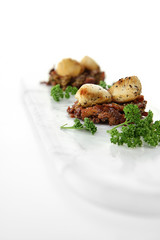 Scallops on Caramalized Pork III