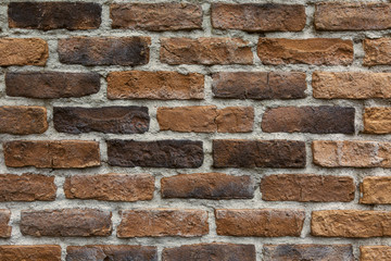 old brick wall, broken bricks