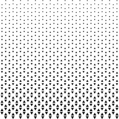 Abstract vertical repeatable halftone background with triangles. Geometric backdrop. Vector illustration.