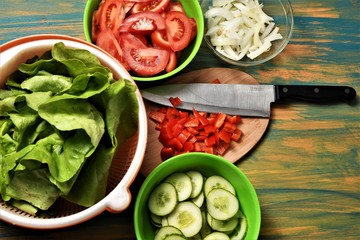 Fresh salad in the summer