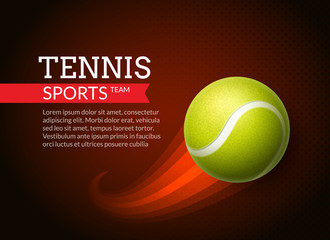 Tennis championship or tournament poster background. Vector tennis competition game illustration