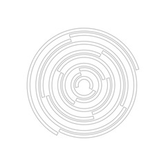 modern circle concept logo with flat design. technology and connection concept