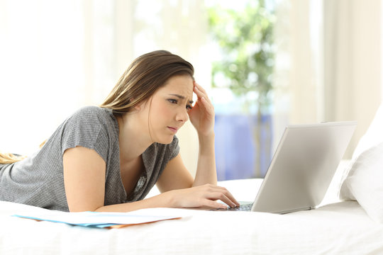 Self employed discovering online mistake at home