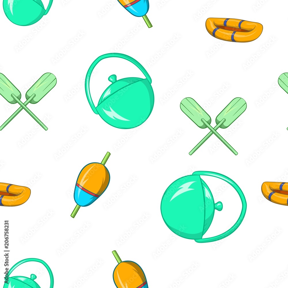 Aufkleber angling pattern. cartoon illustration of angling vector pattern for web