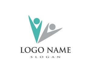 Healthy Life people Logo template