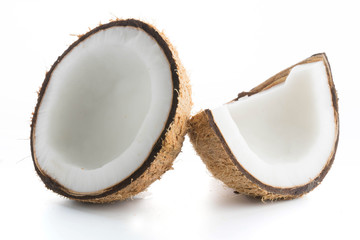 coconuts isolated on the white