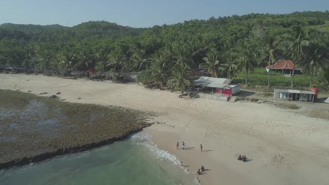 Aerial footage of Klayar beach, East Java, Indonesia. Format in RAW original, flat cinelike, no edited.