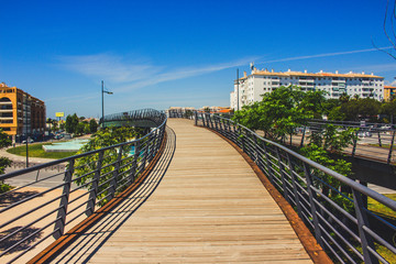 Fototapeta premium Boulevard San Pedro de Alcantara. Promenade in the city of San Pedro de Alcantara, Marbella. Malaga Province, Andalusia, Spain. Picture taken – 22 may 2018.