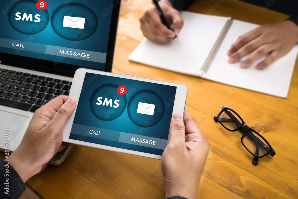 Poster sms messaging communication notification alert reminder sms