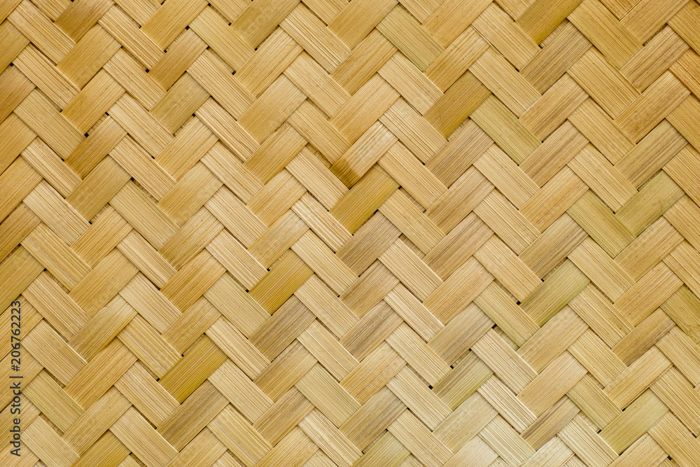 Poster Bamboo rattan weave texture high resolution background for design