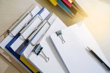 Businessman working reading documents graph financial to job succes Analyze document plans