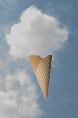 Fototapeta na wymiar cloud in a cone