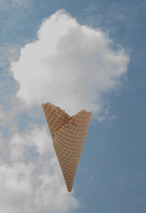 cloud in a waffle cone