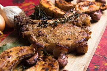 Perfect pork loin chop steak