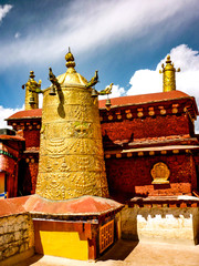 The rooftop of the Jokhang Temple, Lhasa, Tibet
