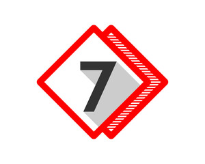 rhombus number typography typeset logotype numeral numeric nominal image vector icon