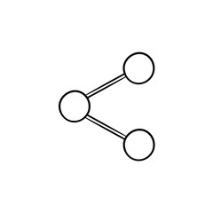 Share file in social media button hand drawn outline doodle icon. Soocial networks sharing vector sketch illustration for print, web, mobile and infographics isolated on white background.