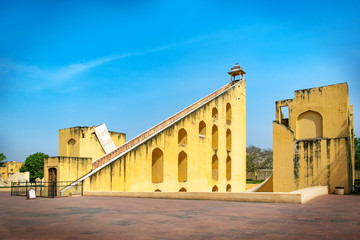 Fototapeta premium Jamtar Mantar, an astronomical park in Jaipur, Rajasthan, India. An UNESCO World heritage.