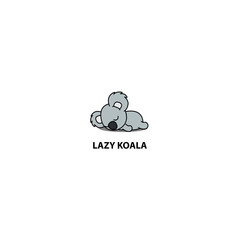 Lazy koala sleeping icon, logo design, vector illustration © Totostarkk9456