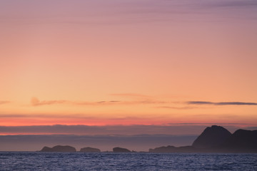 Naklejka na ściany i meble Sunrise, South Georgia Island, Antarctic