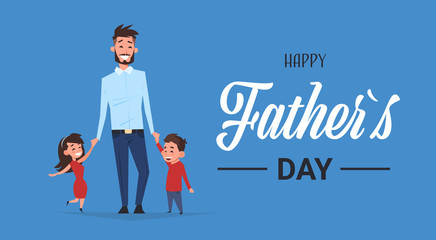 Happy father day family holiday daughter