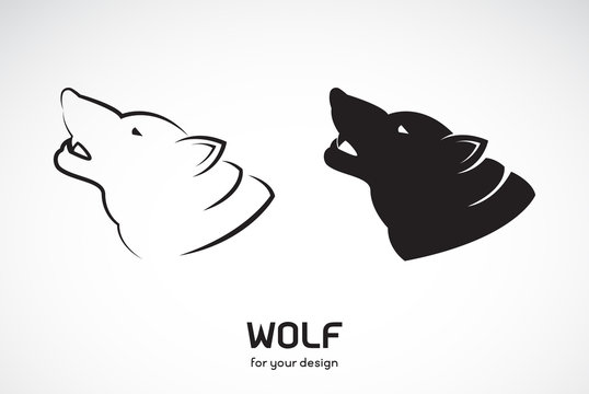 Vector of wolf head design on white background, Wild Animals, Vector illustration. Easy editable layered vector illustration.