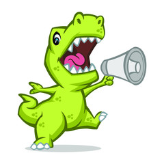 T-rex Speak Mascot Design Vector