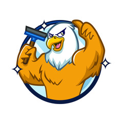 Eagle clean Mascot Design Vector
