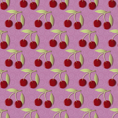 vector illustration background with cherry