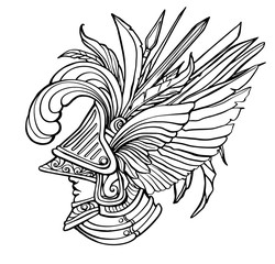 Obraz premium woman knight in heavy armor