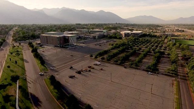 Aerial view the Utah Valley University Campus in Orem, Utah