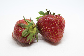 Two Fresh Strawberries