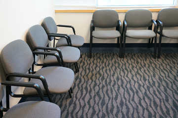 Close up on meeting room with chairs