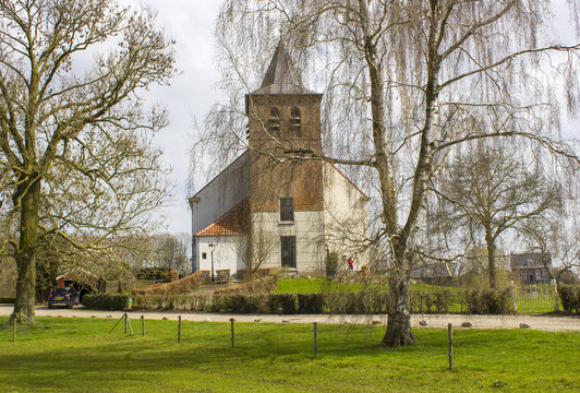 Church in traditional Dutch village Ooij, Gelderland, Netherlands