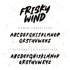 Brush painted letters. Lettering