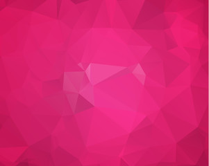 Pink triangle background design. Geometric background in Origami style with gradient.