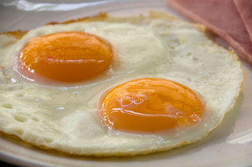 American Breakfast with fried egg.