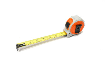 The Tape Measure on White Background