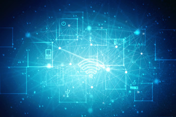 2d illustration WiFi symbol sign
