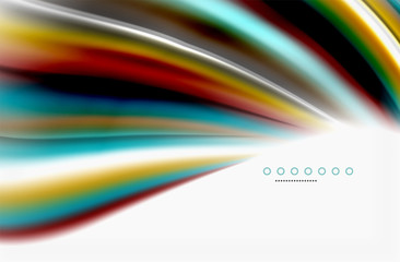 Rainbow color waves, vector blurred abstract background