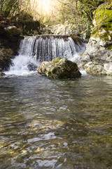 Obraz premium detail of waterfall on morcone sassinoro