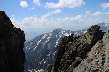 View from top of Lomnicky peak (2634 m),, High Tatras, Slovakia