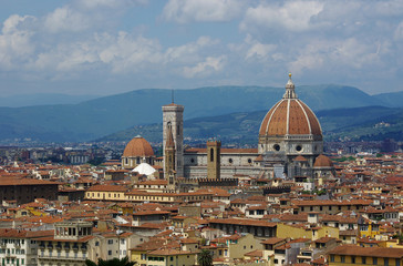 Fototapeta na wymiar Florence Duomo - view from Michelangelo hill