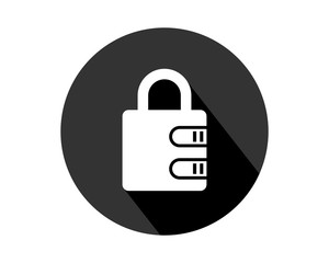 padlock locked secure image vector icon logo