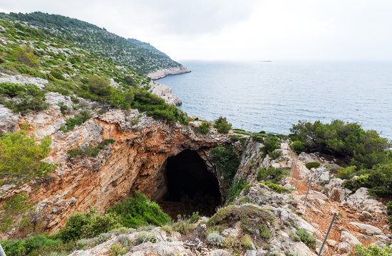 Odysseus Cave On Mljet.Croatia