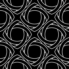 Black and white geometric ornament. Seamless pattern - 206783861