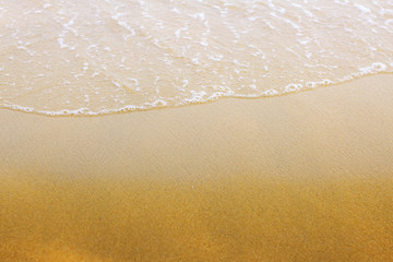 sand beach at sunrise.