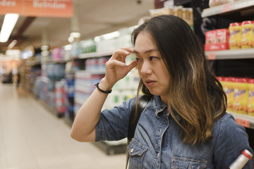 woman in a supermarket